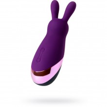 Женский силиконовый клиторальный вибратор «Bunny» с ушками, цвет фиолетовый, Eromantica 120301, длина 21.5 см.