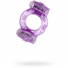 Виброкольцо для члена ToyFa «Vibrating Ring 818033-4» с двумя моторами, цвет фиолетовый, диаметр 2 см.