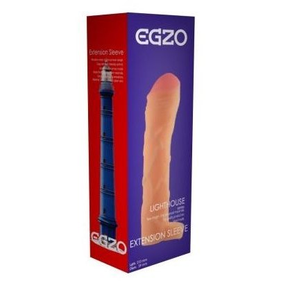Удлиняющая насадка на пенис с подхватом «Lighthouse», цвет телесный, Egzo ES004, из материала Неоскин, длина 23.5 см.