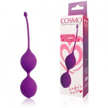Вагинальные шарики Cosmo со смещенным центром тяжести, цвет фиолетовый, диаметр 30 мм, CSM-23008, бренд Bior Toys, диаметр 3 см.