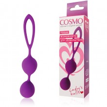 Вагинальные шарики линейки «COSMO», цвет фиолетовый, диаметр 31 мм, CSM-23006, из материала Силикон, диаметр 3.1 см.