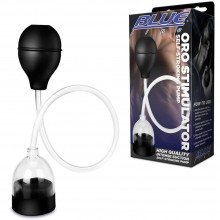 Вакуумный стимулятор для головки пениса, цвет черный, BlueLine BLM4010, длина 6 см.
