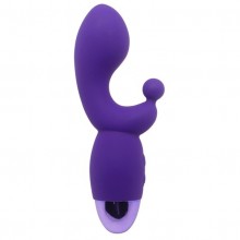 Перезаряжаемый вибратор для женщин оригинальной формы для стимуляции точки G и клитора «Indulgence G Kiss», цвет фиолетовый, Howells 174213purHW, из материала Силикон, длина 16.5 см.