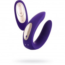 Вибромассажер «Partner Plus Remote» от Satisfyer, цвет фиолетовый, EE72-758-0617, из материала Силикон, длина 8.8 см.