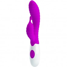 Интимный вибромассажер Pretty Love «Hymen» c ребристым рельефом, Baile BI-014705, из материала Силикон, цвет Фиолетовый, длина 20 см.
