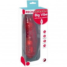 Огромный интимный вибратор «Rechargeable Big Vibe by You2Toys», цвет красный, диаметр 4.6 см, Orion 5908510000, длина 23.3 см.