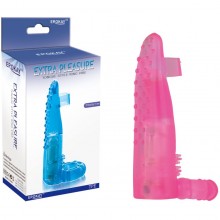 Рельефная вибронасадка на пенис «My brother-Super Tongue», цвет розовый, Erokay INSEK-2105CL, из материала TPE, длина 10 см.