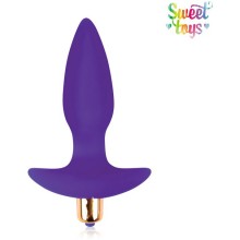 Втулка анальная с вибрацией на основании, цвет фиолетовый, Sweet Toys st-40167-5, из материала Силикон, длина 10.5 см.
