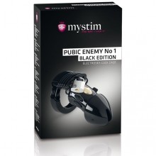 Пояс верности с элетростимуляцией «Pubic Enemy No 1 Black Edition» от компании Mystim, цвет черный, 46624, бренд Mystim GmbH, длина 8.2 см.