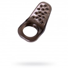 Эрекционное кольцо со стимулятором клитора от Toyfa XLover, цвет серый, 748030, цвет Черный, длина 7 см.