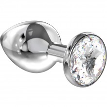 Анальный страз «Diamond Clear Sparkle Large» от компании Lola Toys, цвет серебристый, 4010-01Lola, бренд Lola Games, длина 8 см., со скидкой