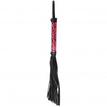 Плеть с декорированной ручкой «Passionate Flogger» от компании Erokay, цвет красный, ek-3106, из материала ПВХ, длина 41 см.