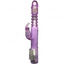 Женский Hi-tech вибратор-ротатор с функцией поступательных движений «Deluxe Dream Lover» от компании Baile, цвет фиолетовый, BW-037351-1, из материала TPR, длина 26 см., со скидкой