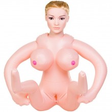 Надувная секс-кукла с реалистичной головой и поднятыми ножками из коллекции Play Dolls-X от ToyFa, цвет телесный, 117015, из материала ПВХ, 2 м., со скидкой