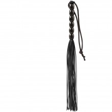 Черная мини-плеть с резиновыми хвостами «Rubber Mini Whip», Blush Novelties 520009, коллекция Guilty Pleasure, длина 22 см.