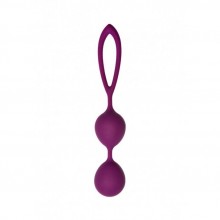 Силиконовые шарики Кегеля «Lyra Vega» со смещенным центом тяжести, цвет фиолетовый, Le Frivole Costumes 05538, длина 17 см.