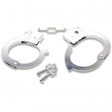 Наручники из металла с ключами Fetish Fantasy Series «Official Handcuffs», цвет серебристый, размер OS, PipeDream PD3805-00, One Size (Р 42-48), со скидкой