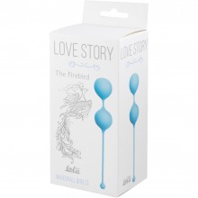 Классические силиконовые вагинальные шарики Love Story «The Firebird Waterfall Breeze», цвет голубой, Lola Toys 3010-03Lola, длина 19 см.