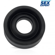 Насадка-уплотнитель на помпу, цвет черный, Sex Expert sem-55172, из материала Силикон, диаметр 6 см., со скидкой