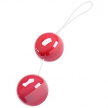 Гладкие вагинальные шарики для тренировки внутренних мышц влагалища, розовые, диаметр 3.5 см, Eroticon 30385, из материала Пластик АБС, длина 19 см.