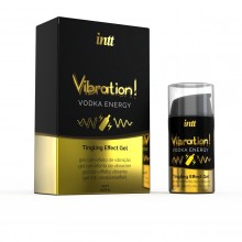 Жидкий интимный гель с эффектом вибрации «Vibration Vodka» со вкусом водки с энергетиком, 15 мл, Intt VIB0003, из материала Водная основа, 15 мл., со скидкой