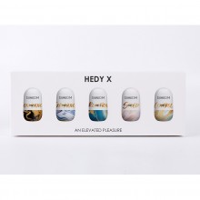 Набор из 5 мастурбаторов «Hedy X5 Mixed» разной формы и текстуры, Svakom SL42A, цвет Мульти, длина 9 см.