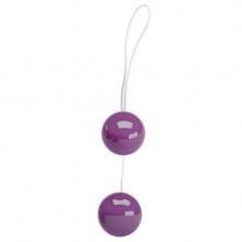 Вагинальные интимные шарики «Twins Ball» с бархатистой поверхностью, диаметр 3.5 см, цвет фиолетовый, Baile BI-014049-2, из материала Пластик АБС, диаметр 3.5 см., со скидкой