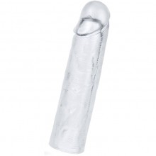 Насадка-удлинитель на пенис увеличивает на 2.5 см, «Flawless clear», LoveToy LV314013, из материала TPE, цвет Прозрачный, длина 15.5 см.