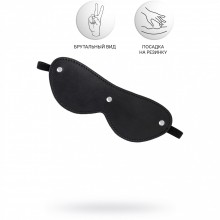 Маска с клепками на резинке «Blindfold Anonymo 0204», цвет черный, ToyFa 310204, из материала Искусственная кожа, длина 20 см., со скидкой