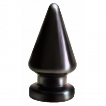 Анальная втулка большого размера «Black magnum 3», ПВХ, LoveToy 420300, цвет Черный, длина 18 см.