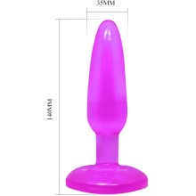 Фиолетовая анальная втулка «Butt plug», Baile BI-017001-0603, цвет Фиолетовый, длина 14 см.