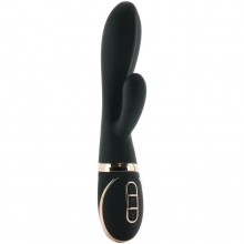 Вибратор-кролик «Dual Stim Rabbit Vibrator», цвет черный, Fredericks Of Hollywood FOH-012BLK, диаметр 4 см.