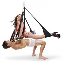 Секс-качели подвесные «Yoga Sex Swing», цвет черный, PipeDream 2127-23 PD, из материала Нейлон