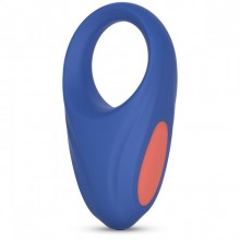 Мощное эрекционное кольцо «First Date Cock Ring», FeelzToys FLZ-E32473, цвет Синий, длина 7.2 см.