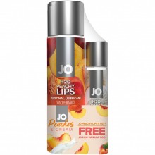 Набор из лубрикантов «Peachy Lips» и «H2O Vanilla», System JO JO49044, 120 мл., со скидкой