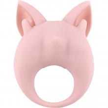 Перезаряжаемое эрекционное кольцо для клиторальной стимуляции «MiMi Animals Kitten Kiki», розовое, силикон, Lola Games Lola Toys 7200-02lola, длина 8.5 см., со скидкой
