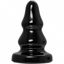Большая анальная пробка «POPO Pleasure Monoceros», цвет черный, ToyFa 731453, из материала ПВХ, длина 15 см., со скидкой