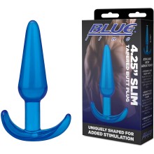 Тонкая анальная пробка «4,25in Slim Tapered Butt Plug», BlueLine BLM4035-BLU, из материала Резина, длина 11 см.