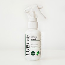 Натуральный очищающий эко-спрей для интимных товаров «LUBLab» с ароматом бергамота и мяты, LBB-019, бренд Fame Brands Cosmetics, 100 мл.