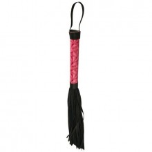БДСМ плеть «Passionate Flogger», цвет ручки розовый, EK-3106, из материала ПВХ