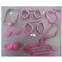 Комплект БДСМ для ролевых игр из 7 предметов, цвет розовый, OEM HJSPS065-PINK, со скидкой
