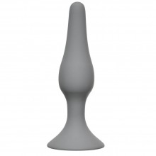 Гладкая анальная пробка «Slim Anal Plug Small Grey», цвет серый, Lola Toys Backdoor Edition 4207-03Lola, длина 10.5 см., со скидкой