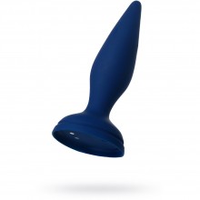 Силиконовая анальная вибровтулка OPlay «Unico» с дистанционным пультом, цвет синий, ToyFa 221001, длина 13.5 см.