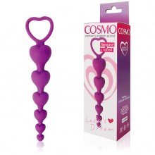 Цепочка анальная Cosmo цвет фиолетовый, длина 145 мм, диаметр 11x23x32 мм, CSM-23012, бренд Bior Toys, длина 14.5 см.