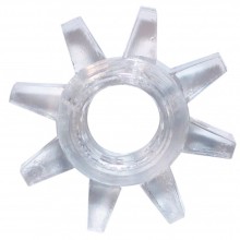 Эрекционное кольцо «Cogweel White» с шипами для дополнительной стимуляции из коллекции Lola Rings, цвет прозрачный, INS0114-90Lola, из материала TPR, длина 4.5 см.