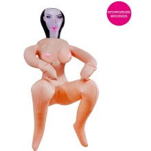 Надувная секс-кукла с двумя отверстиями «Джульетта» в сидячей позе, цвет телесный, Erowoman - Eroman EE-10266, бренд Bior Toys, 2 м.