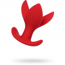 Расширяющая анальная втулка с лепестками «Flower» из коллекции ToDo от Toyfa, цвет красный, 357008, из материала Силикон, длина 9 см., со скидкой