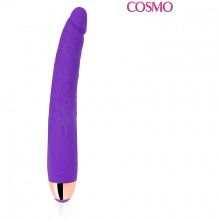 Перезаряжаемый филолетовый вибромассажер с 10 режимами вибрации, длина 18 см, диаметр 2.6 см, Cosmo csm-23151, цвет Фиолетовый, длина 18 см.