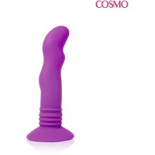 Вибромассажер на присоске, цвет фиолетовый, l 120 мм, диаметр 29 мм, Cosmo CSM-23061, из материала Силикон, длина 12 см., со скидкой