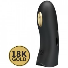 Вибронасадка на палец с электростимуляцией «Marico», цвет черный, Baile BI-014755, коллекция Pretty Love, длина 10.5 см.